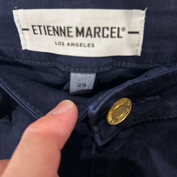 Etienne Marcel Jeans, Dark Denim Skinny Jeans with zipper at bottom Size 29 - Picture 4 of 4